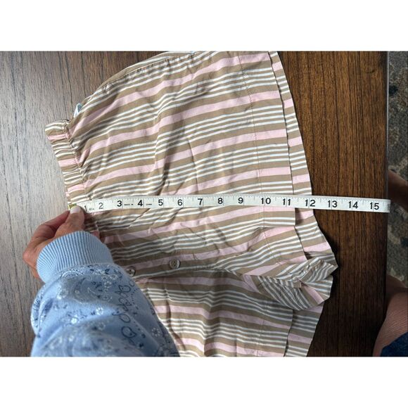 Bliss Medium Tan and Pink Striped Pajama Short - Picture 5 of 5